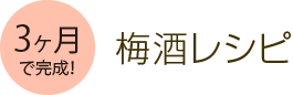 3ヶ月で完成！梅酒レシピ