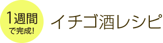 1週間で完成!イチゴ酒レシピ